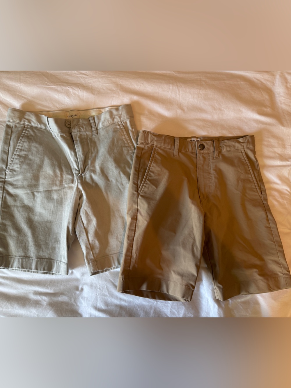 Crewcuts Khaki and Light Beige Casual Shorts - Pair